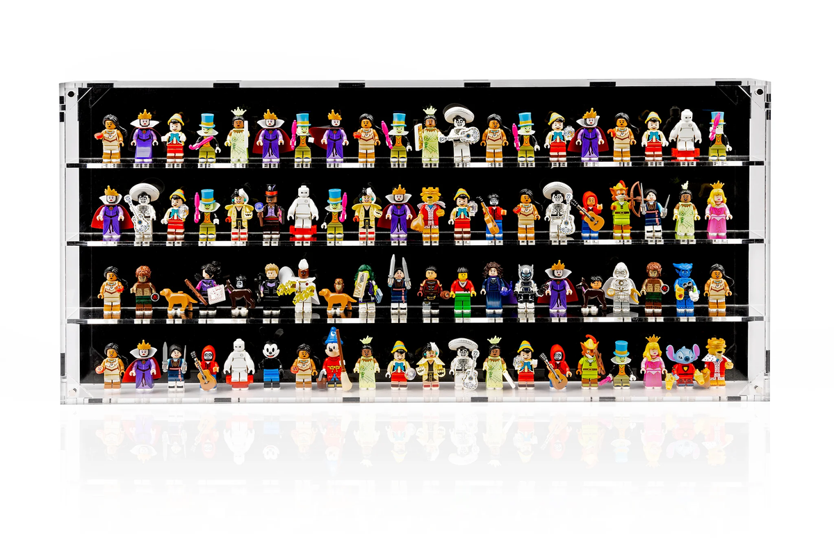 Wall Mounted Display Cases for 80 LEGO® Minifigures Bedlam Bricks