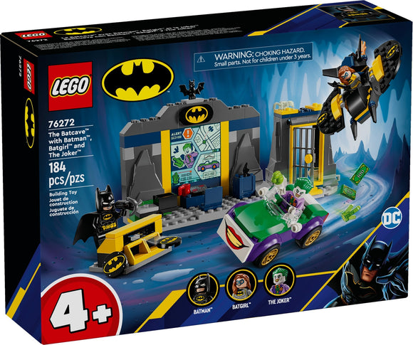 The Batcave with Batman, Batgirl and The Joker