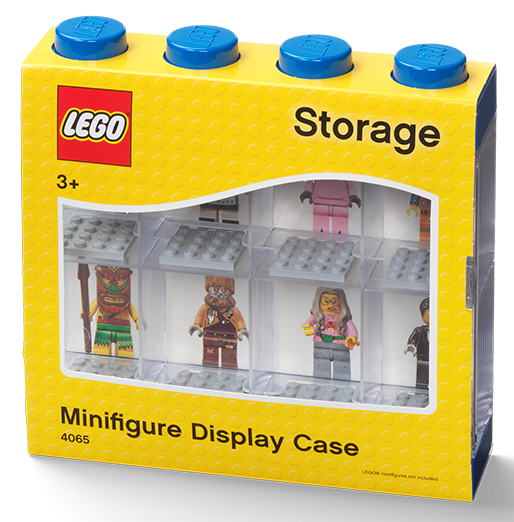 LEGO Minifigure Display Case 8 (Bright Blue)