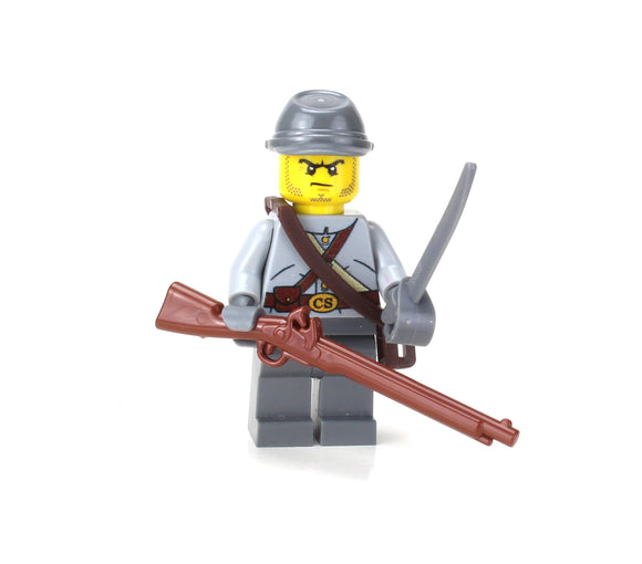 Battle Brick Confederate Army Civil War CSA Soldier Minifigure